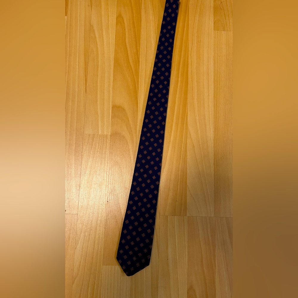 Beautiful Italian wool blue necktie